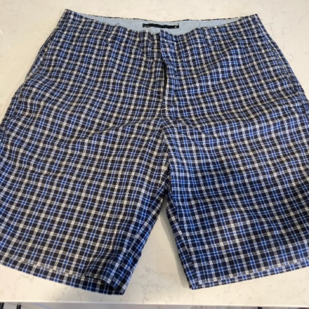 Nautica 100% cotton mens plaid summer shorts 34W